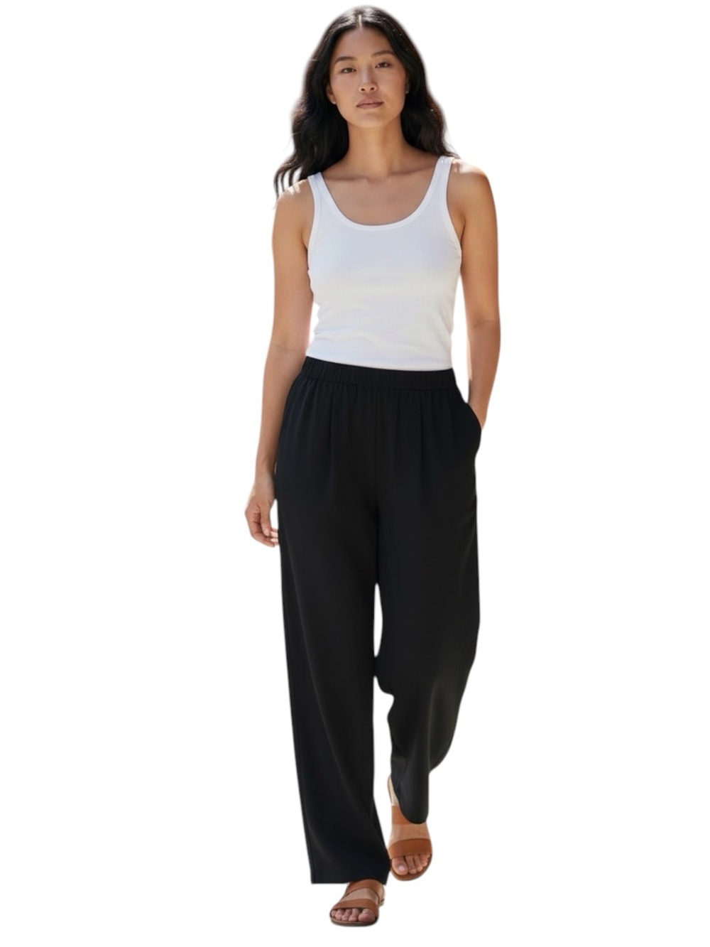 And Now This Wide Leg Pull-On Pants Womens Color Black, Size Large